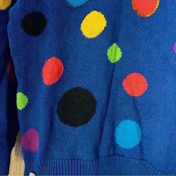 VTG Vibrant Beaded and sequined mockneck sweater - Picture 4 of 9